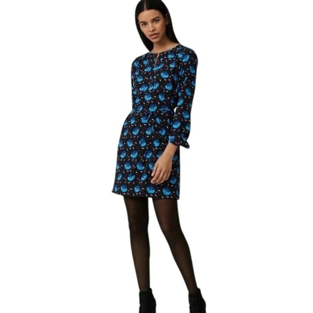 Women's - Ann Taylor LOFT Buttercup Floral Split Neck Shirt Dress, Size Medium